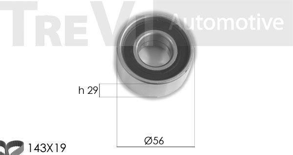 TREVI AUTOMOTIVE Hammashihnasarja KD1437